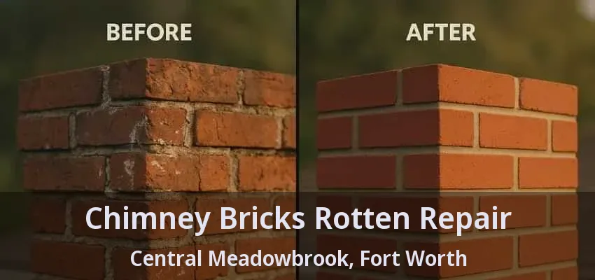 Chimney Bricks Rotten Repair Central Meadowbrook, Fort Worth - TX