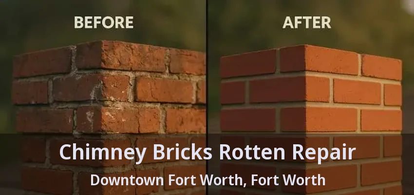 Chimney Bricks Rotten Repair Downtown Fort Worth, Fort Worth - TX