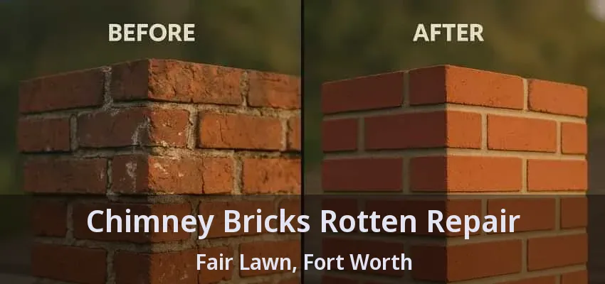 Chimney Bricks Rotten Repair Fair Lawn, Fort Worth - TX