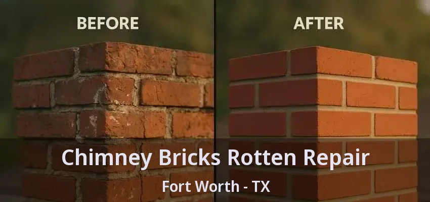 Chimney Bricks Rotten Repair Fort Worth - TX