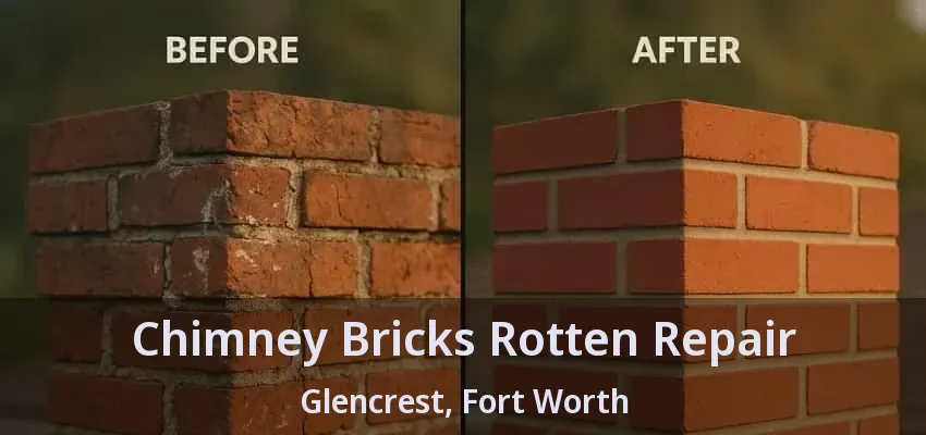 Chimney Bricks Rotten Repair Glencrest, Fort Worth - TX