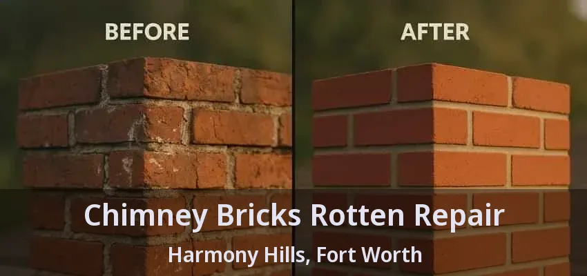Chimney Bricks Rotten Repair Harmony Hills, Fort Worth - TX