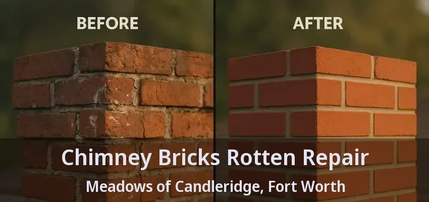 Chimney Bricks Rotten Repair Meadows of Candleridge, Fort Worth - TX