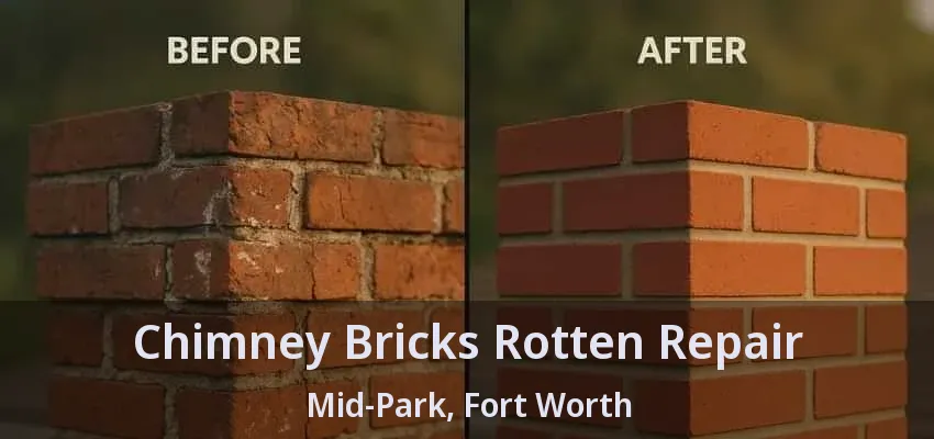 Chimney Bricks Rotten Repair Mid-Park, Fort Worth - TX