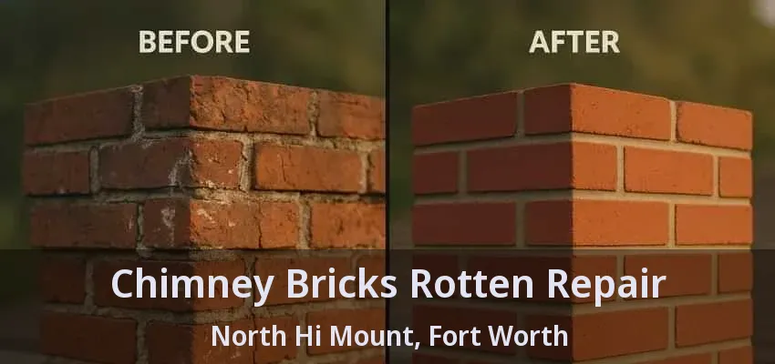 Chimney Bricks Rotten Repair North Hi Mount, Fort Worth - TX