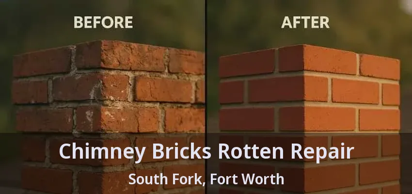 Chimney Bricks Rotten Repair South Fork, Fort Worth - TX