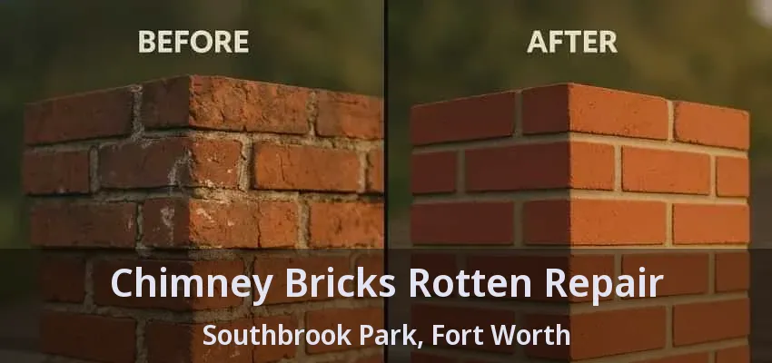 Chimney Bricks Rotten Repair Southbrook Park, Fort Worth - TX
