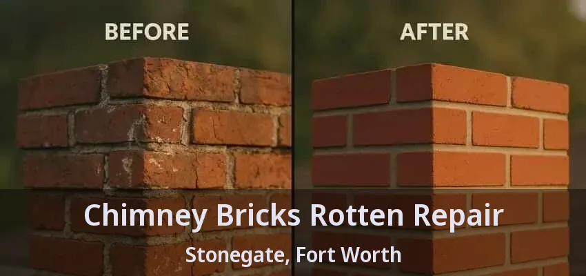 Chimney Bricks Rotten Repair Stonegate, Fort Worth - TX