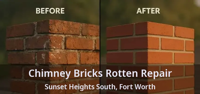 Chimney Bricks Rotten Repair Sunset Heights South, Fort Worth - TX