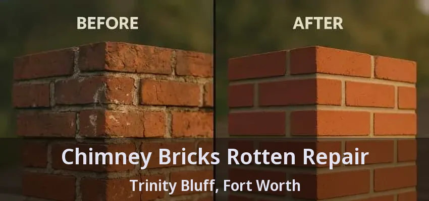 Chimney Bricks Rotten Repair Trinity Bluff, Fort Worth - TX