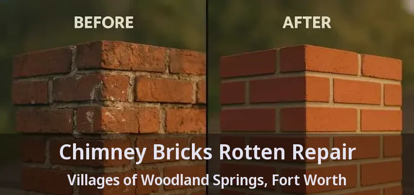 Chimney Bricks Rotten Repair Villages of Woodland Springs, Fort Worth - TX