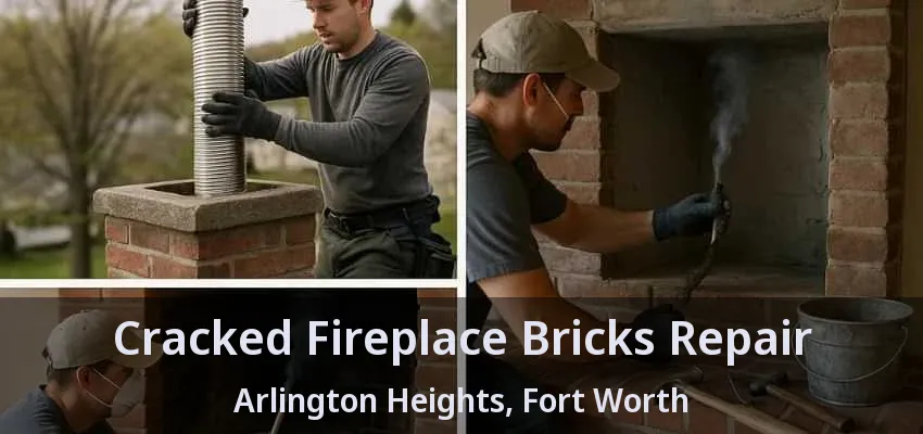 Cracked Fireplace Bricks Repair Arlington Heights, Fort Worth - TX