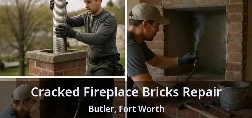 Cracked Fireplace Bricks Repair Butler, Fort Worth - TX