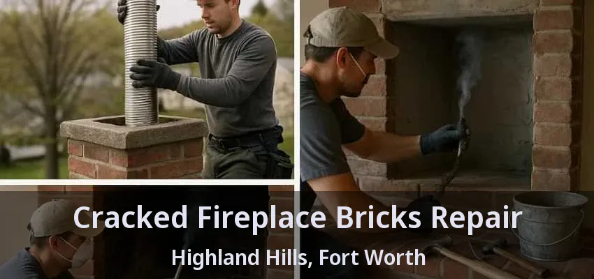 Cracked Fireplace Bricks Repair Highland Hills, Fort Worth - TX