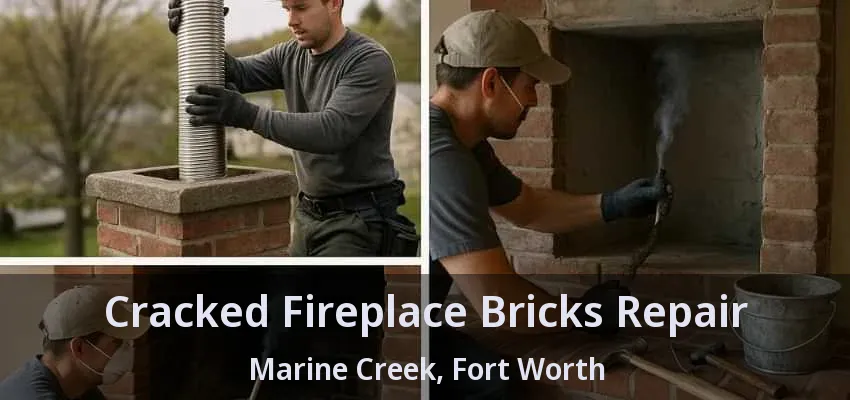 Cracked Fireplace Bricks Repair Marine Creek, Fort Worth - TX