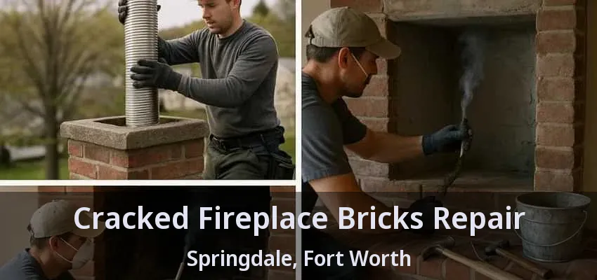 Cracked Fireplace Bricks Repair Springdale, Fort Worth - TX