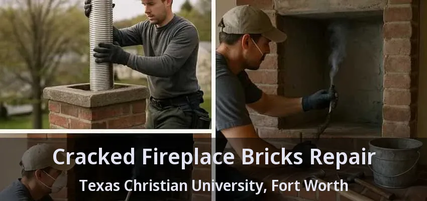Cracked Fireplace Bricks Repair Texas Christian University, Fort Worth - TX