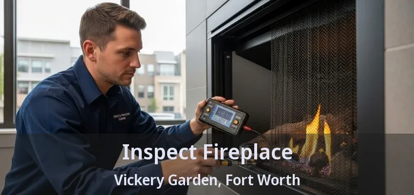 Inspect Fireplace Vickery Garden, Fort Worth - TX