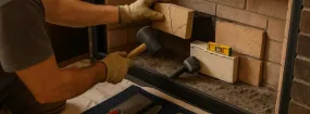 Cracked Fireplace Bricks Repair Fort Worth